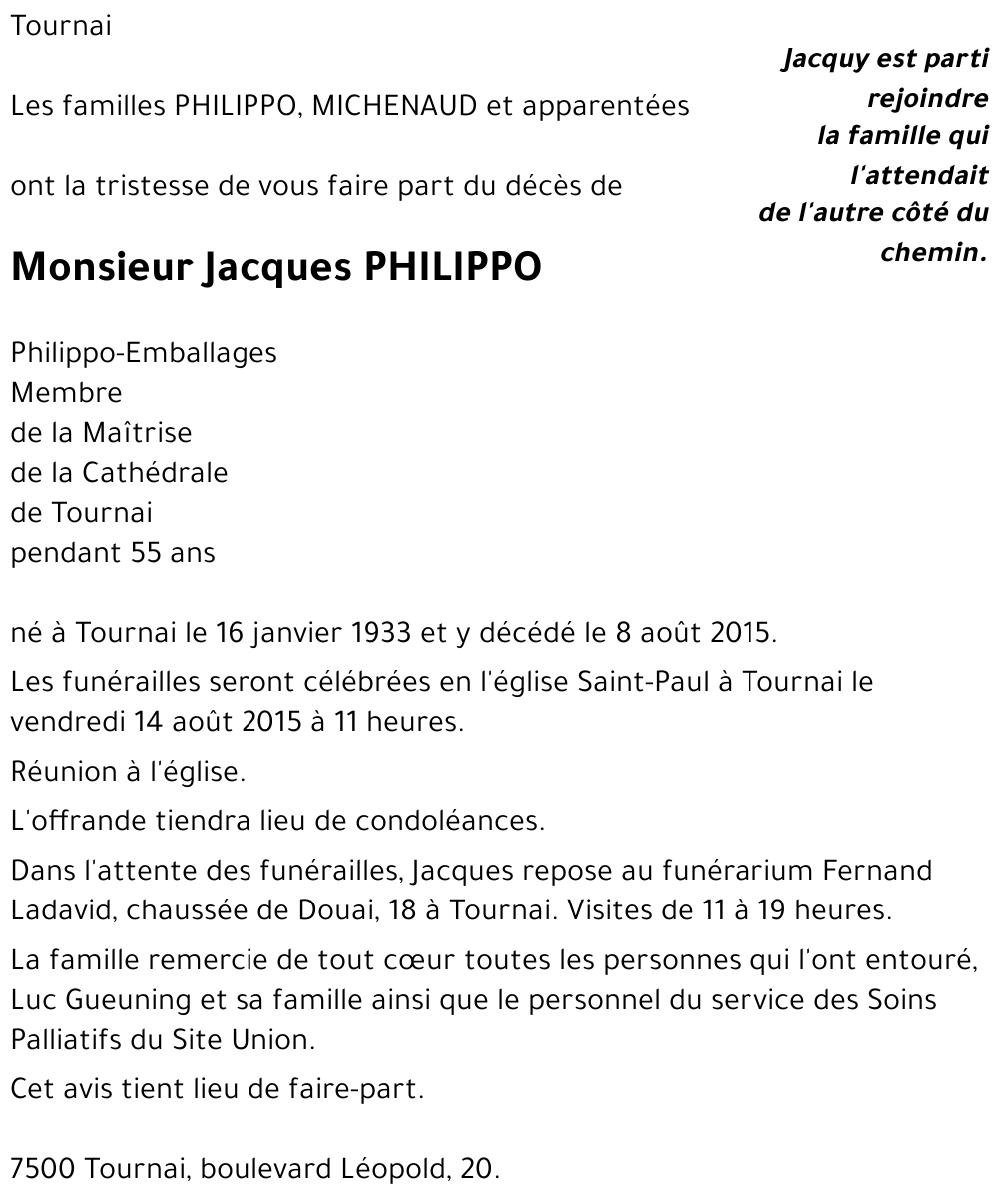 Jacques PHILIPPO
