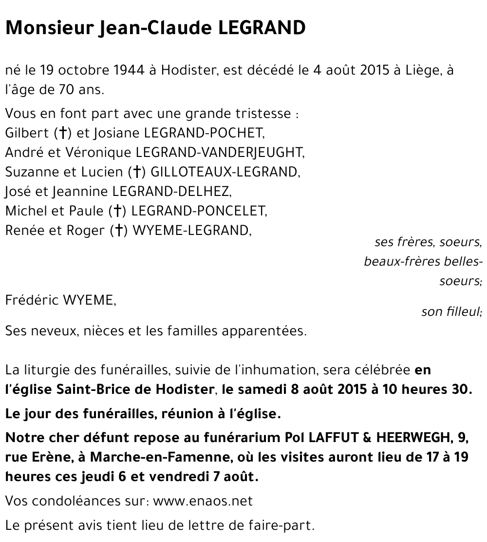Jean-Claude LEGRAND