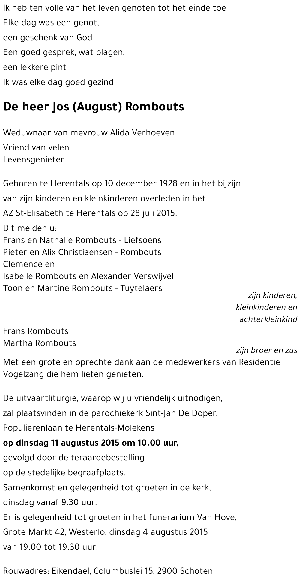 Jos (August) Rombouts