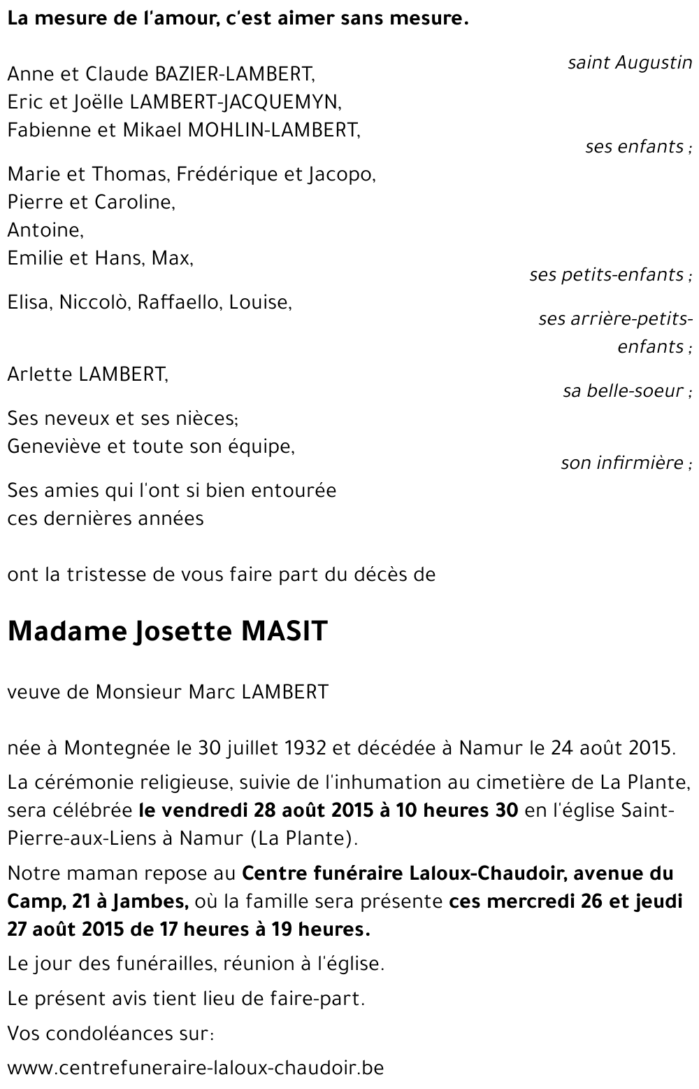 Josette MASIT