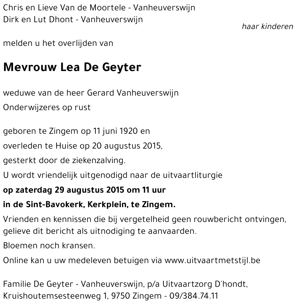 Lea De Geyter