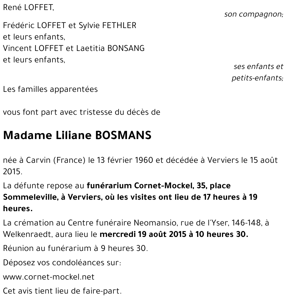 Liliane BOSMANS