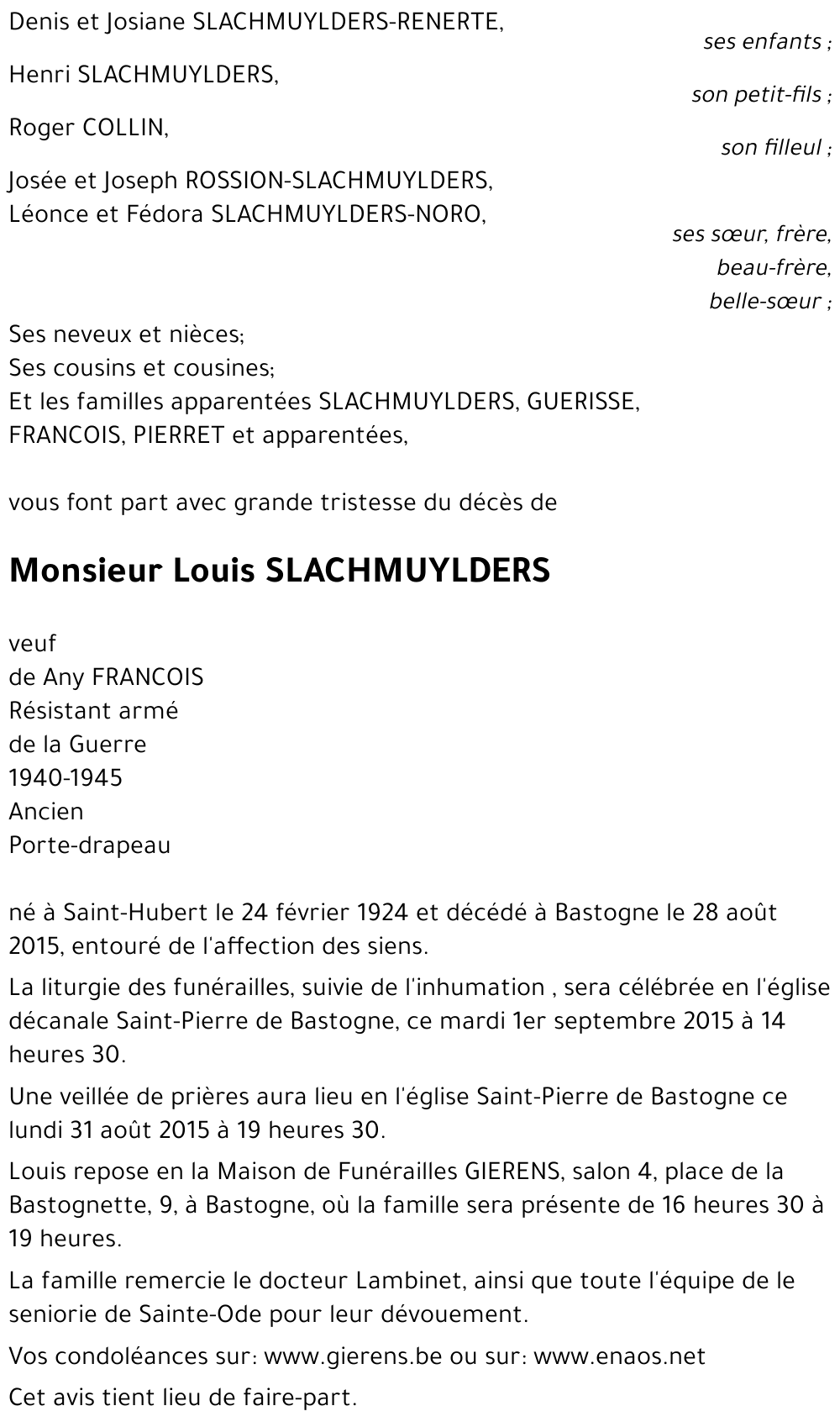 Louis SLACHMUYLDERS