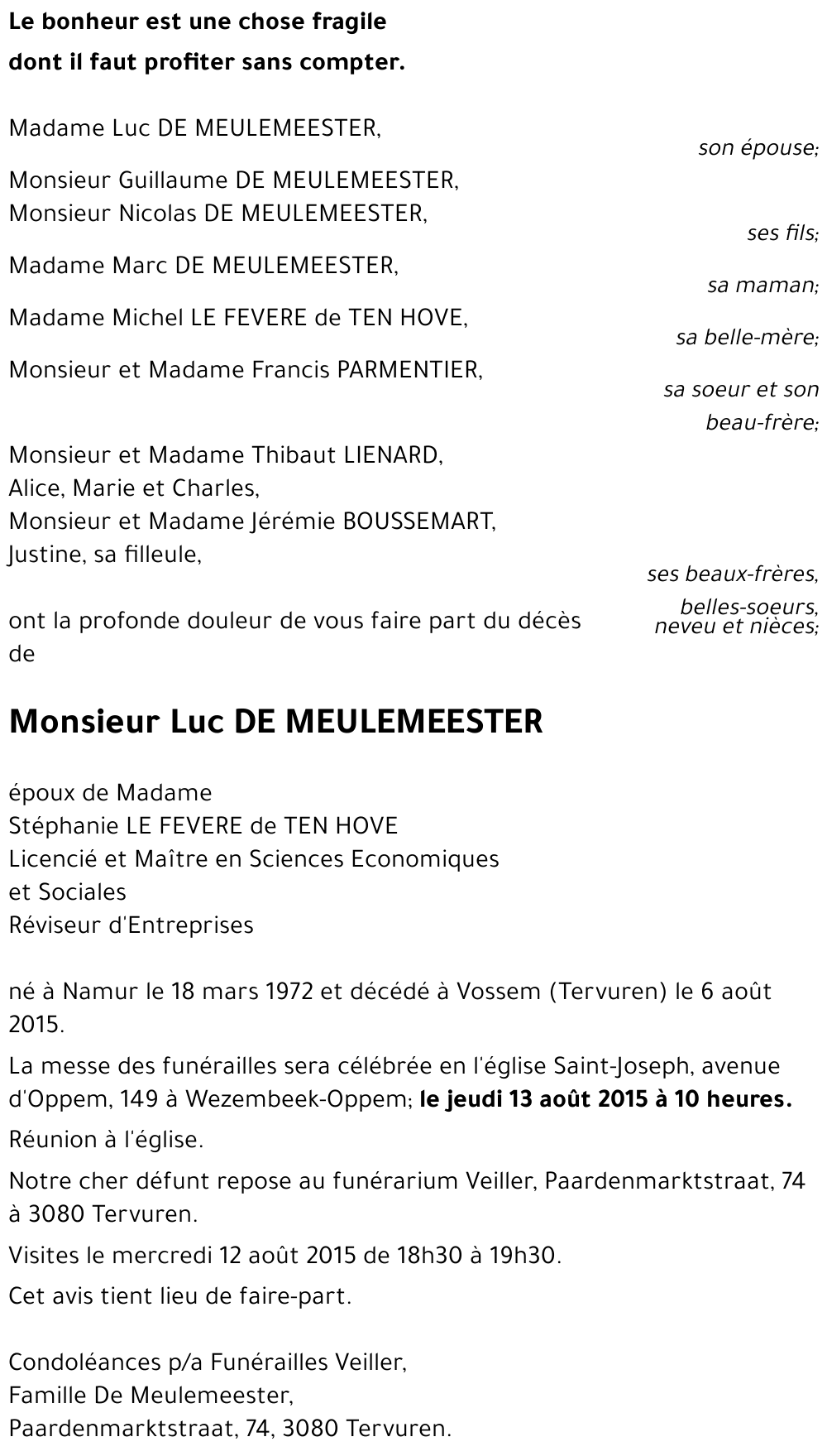 Luc DE MEULEMEESTER