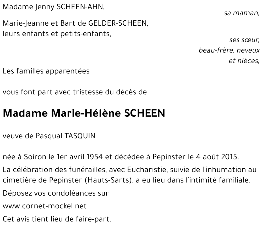 Marie-Hélène SCHEEN