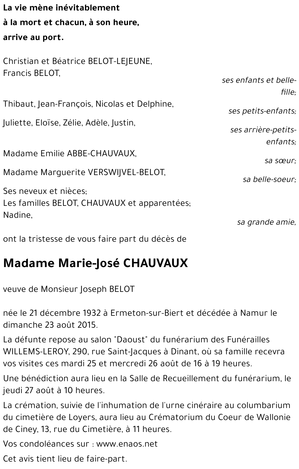 Marie-José CHAUVAUX