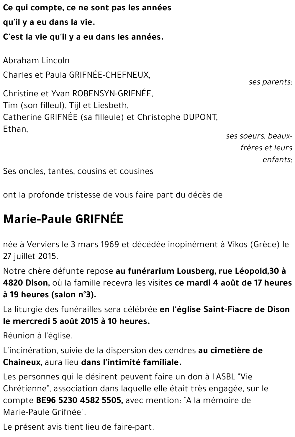 Marie-Paule GRIFNéE