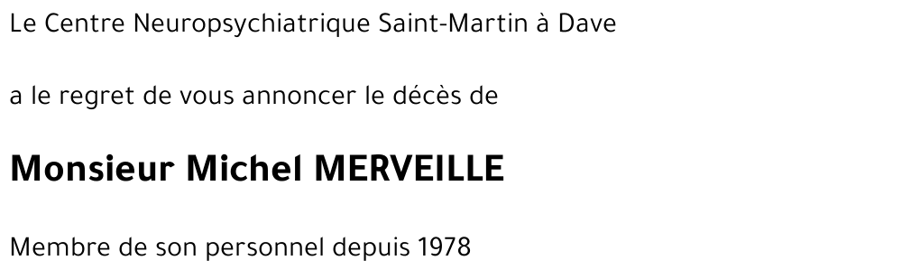 Michel MERVEILLE