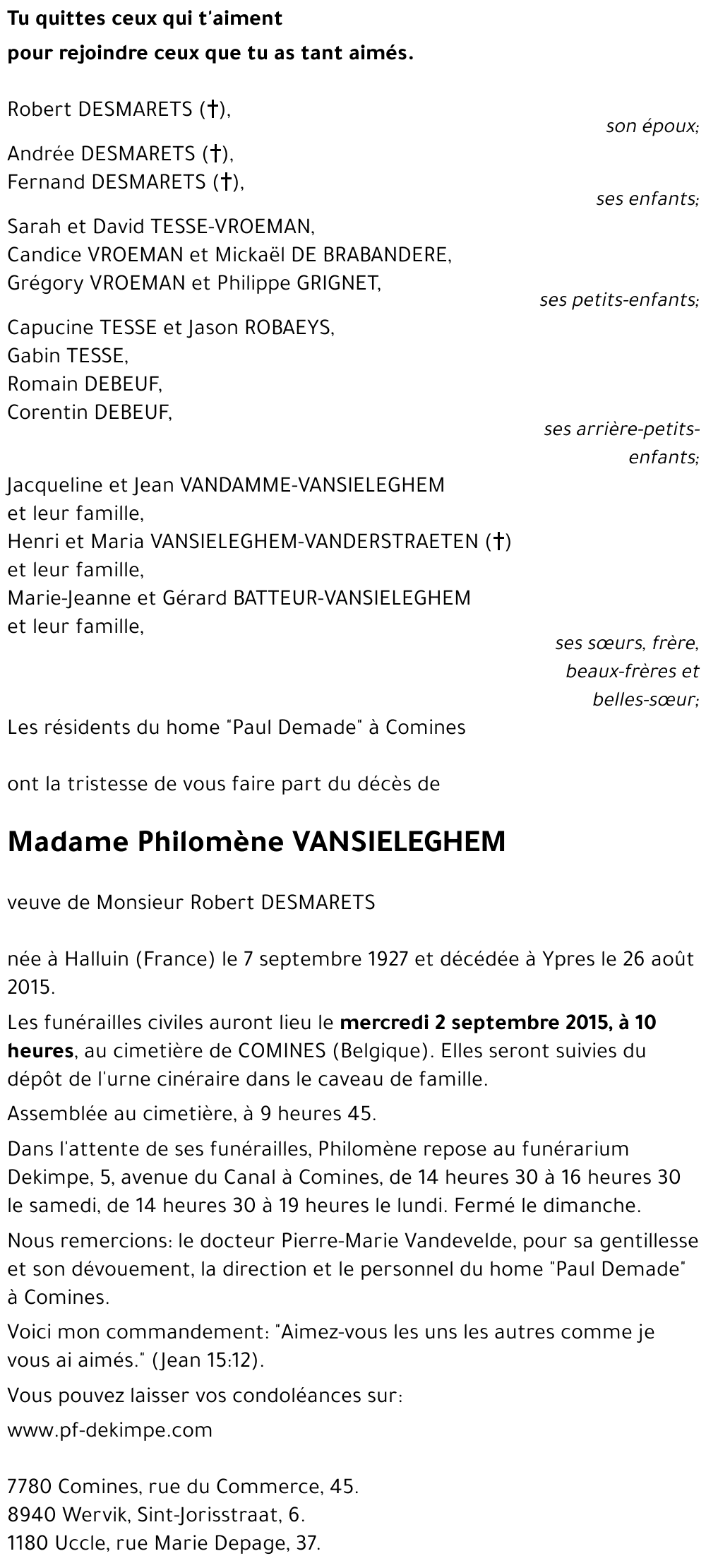 Philomène VANSIELEGHEM