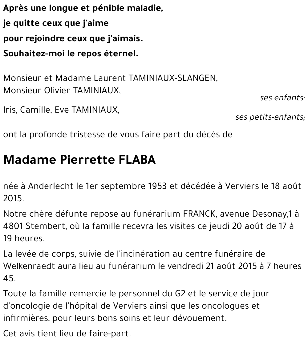 Pierrette FLABA