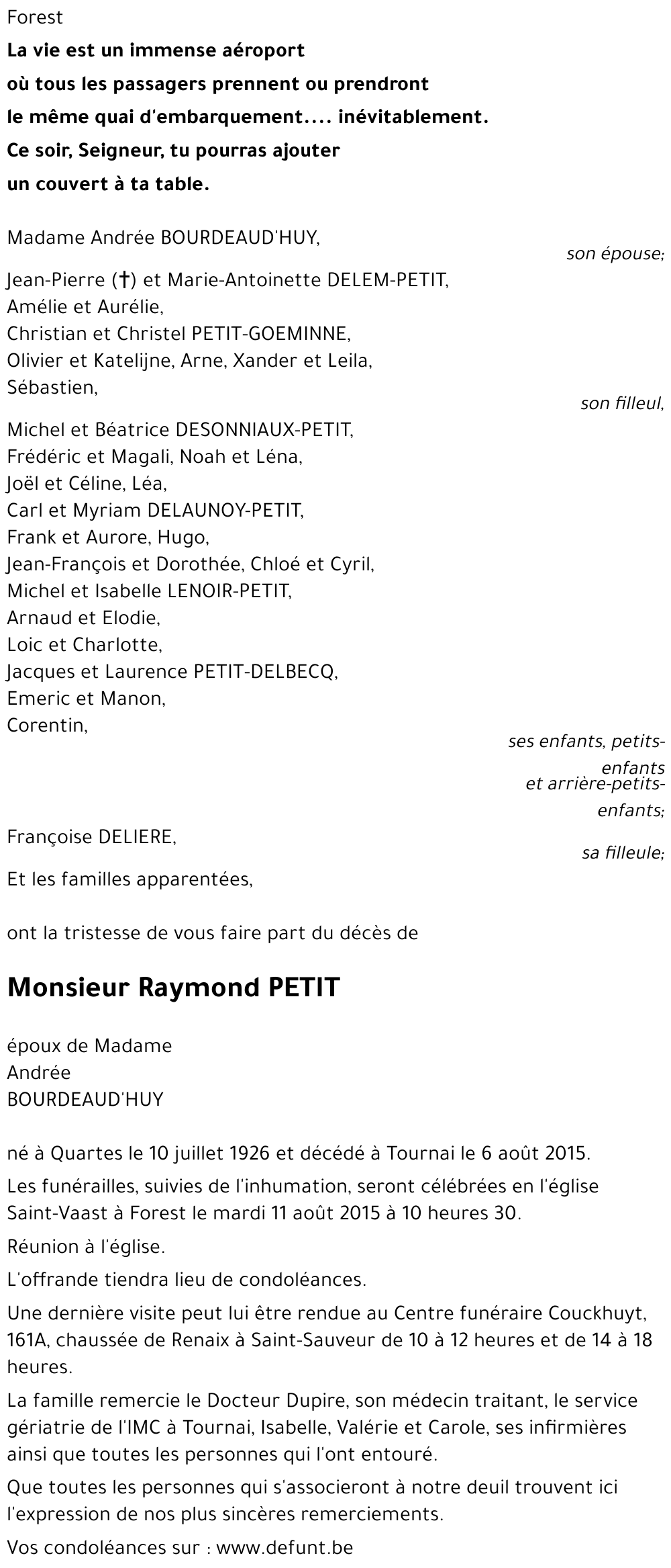 Raymond PETIT