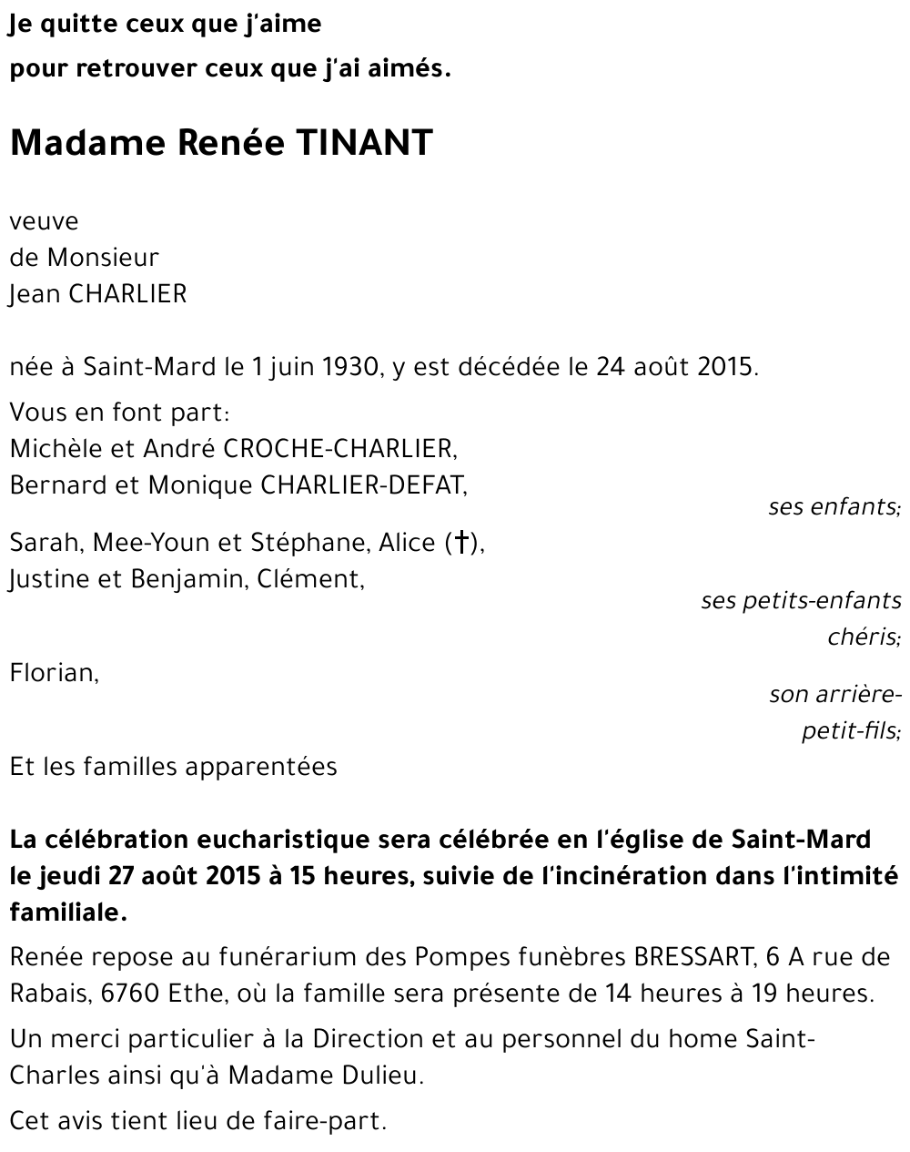 Renée TINANT 