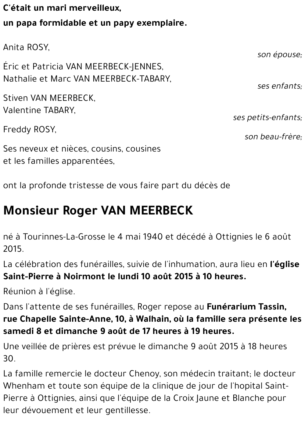 Roger VAN MEERBECK