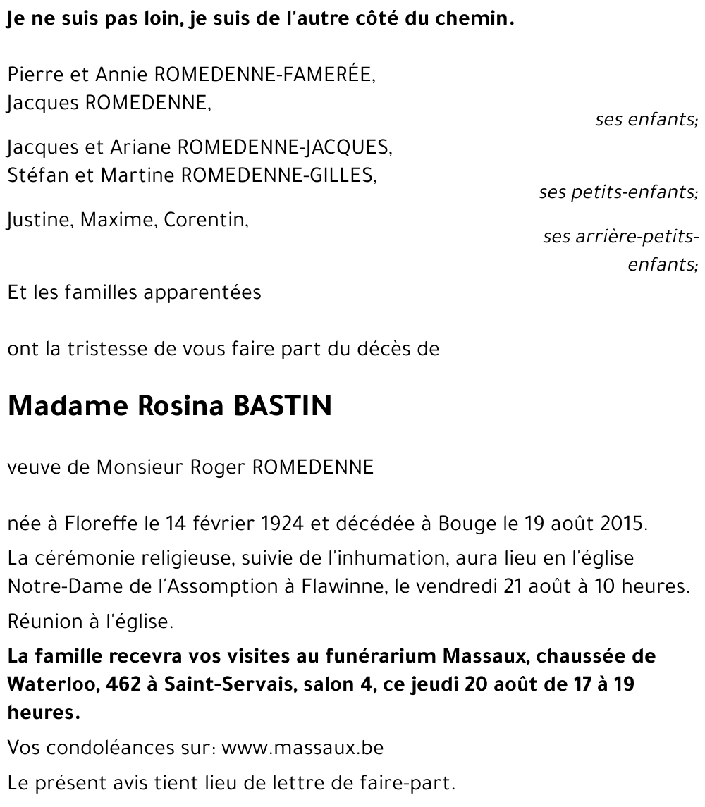 Rosina BASTIN