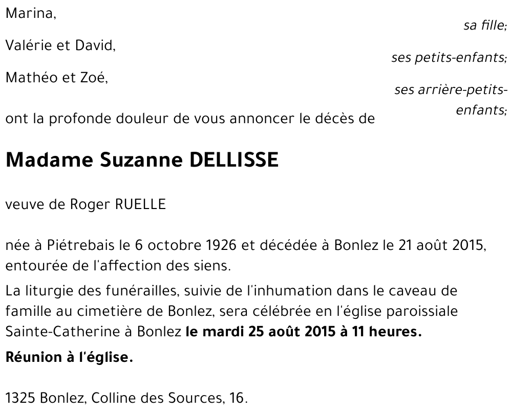 Suzanne DELLISSE