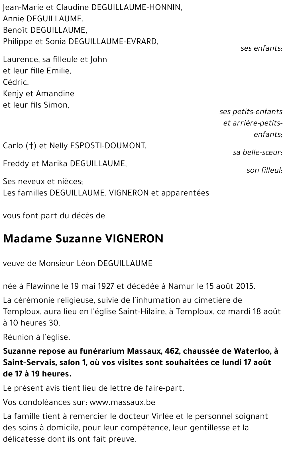 Suzanne VIGNERON