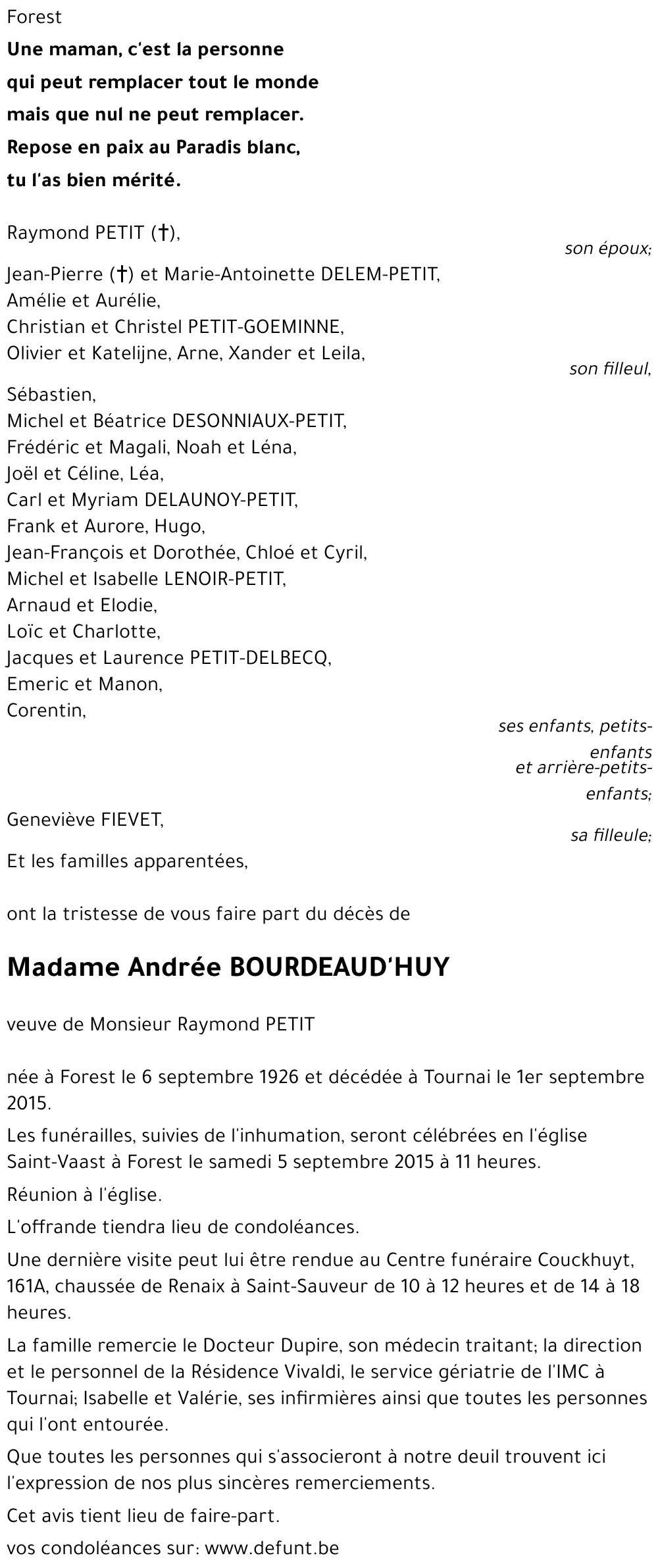 Andrée BOURDEAUD'HUY