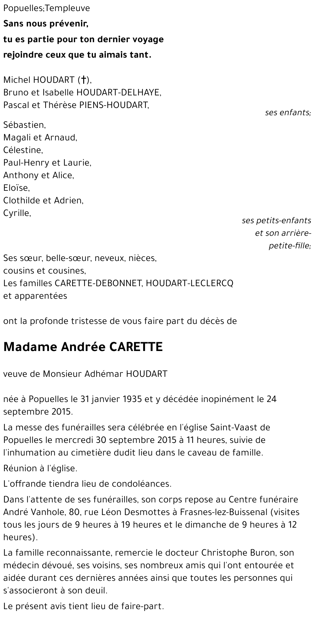 Andrée CARETTE