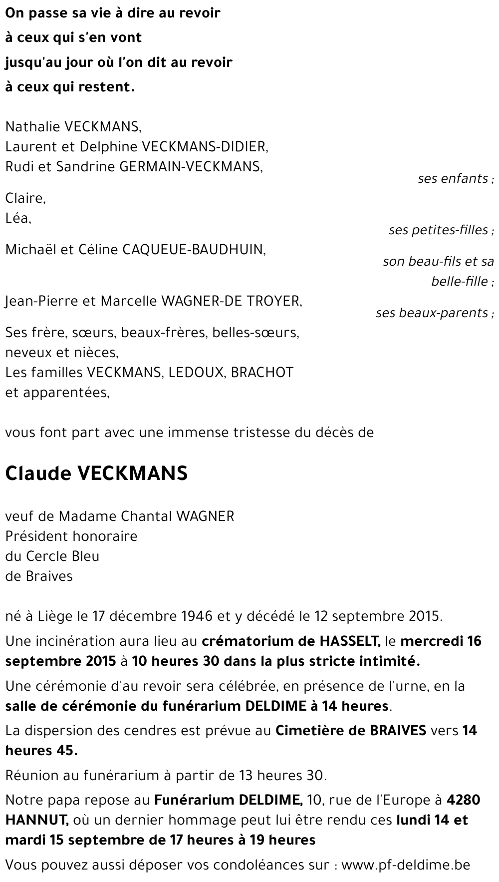 Claude VECKMANS