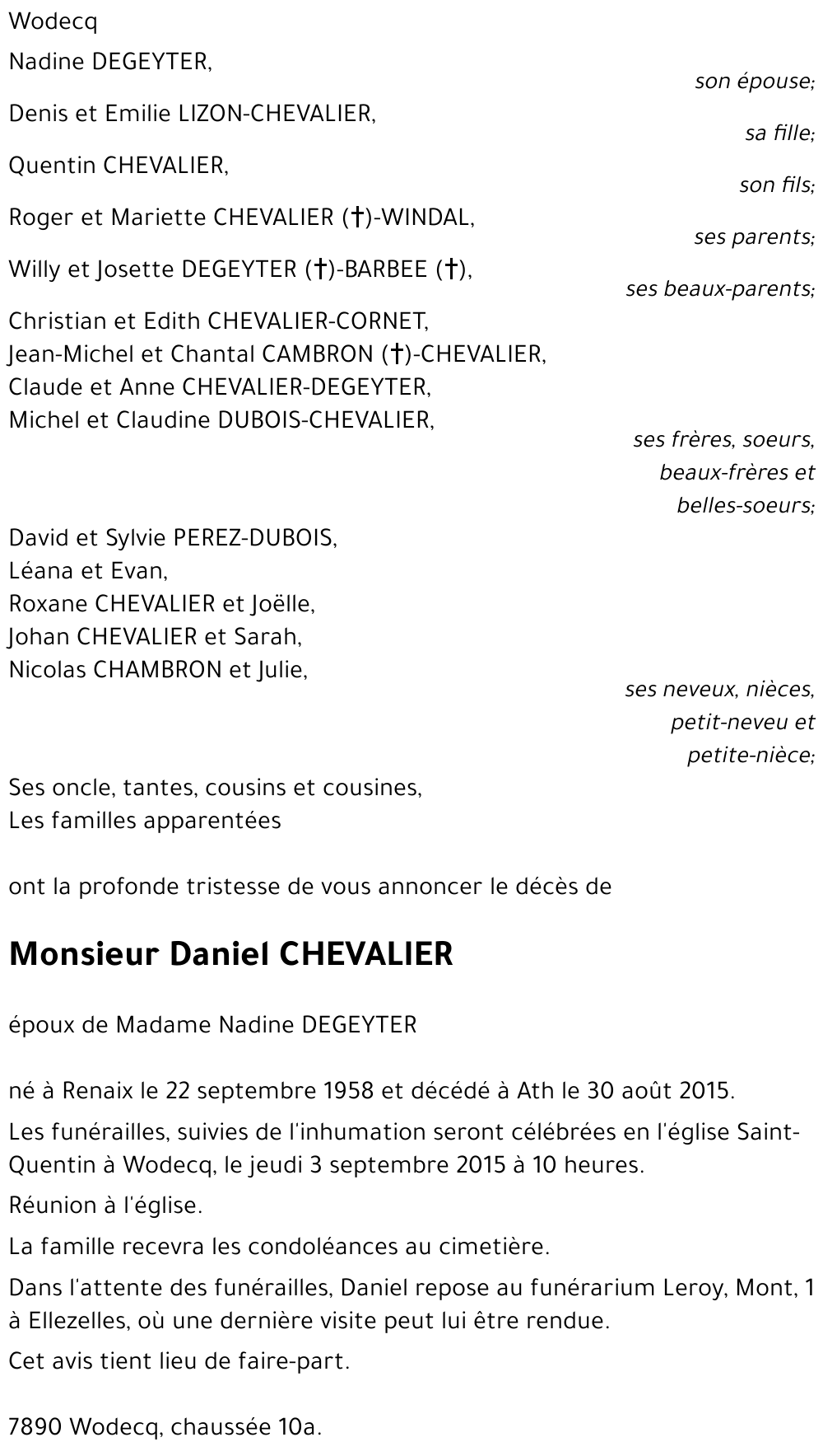 Daniel CHEVALIER