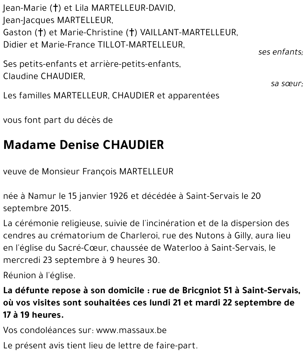 Denise CHAUDIER