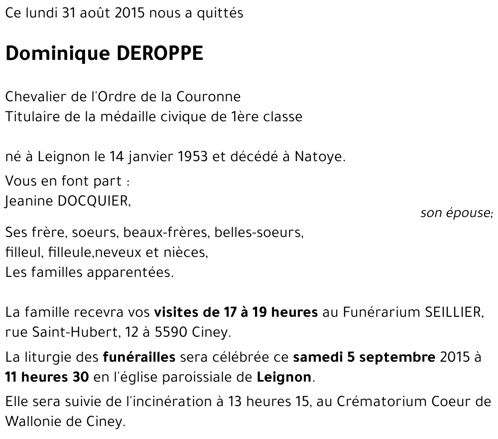 Dominique DEROPPE