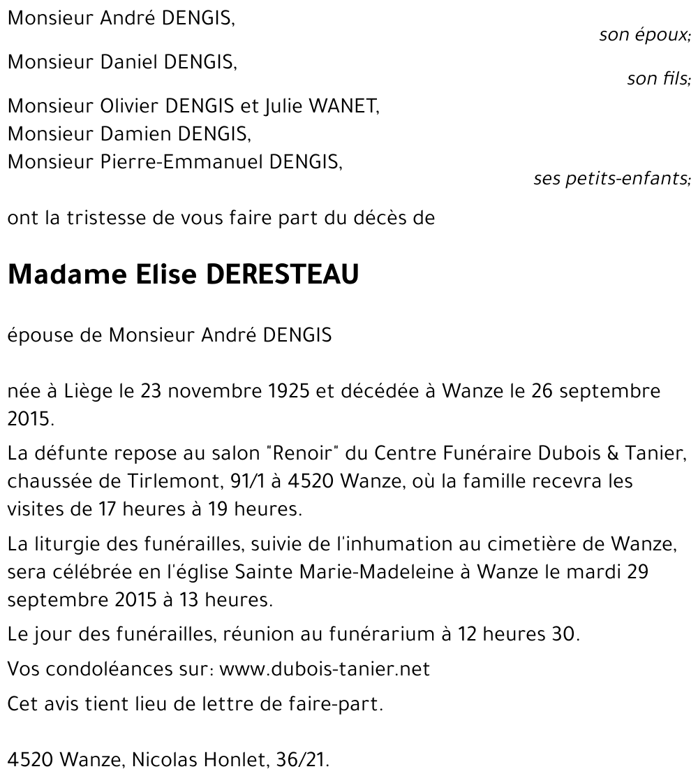 Elise DERESTEAU