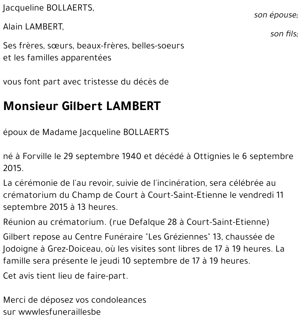 Gilbert LAMBERT