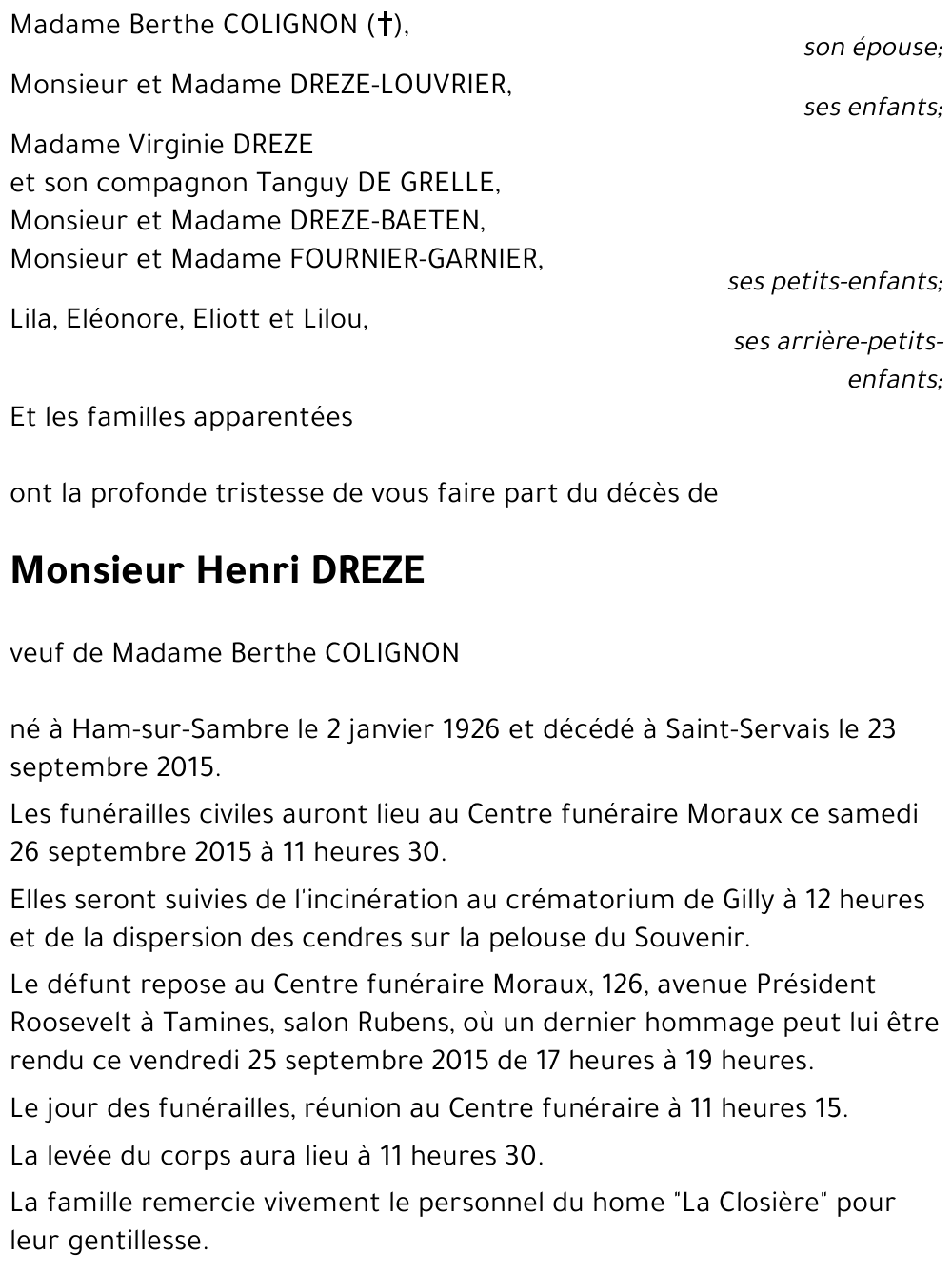 Henri DREZE
