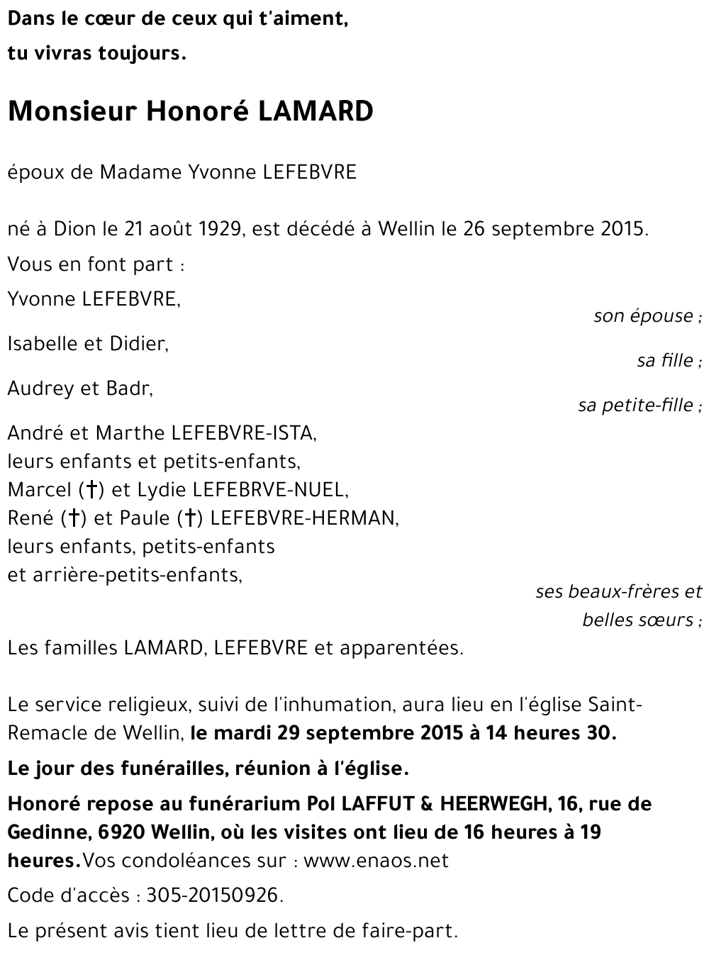Honoré LAMARD