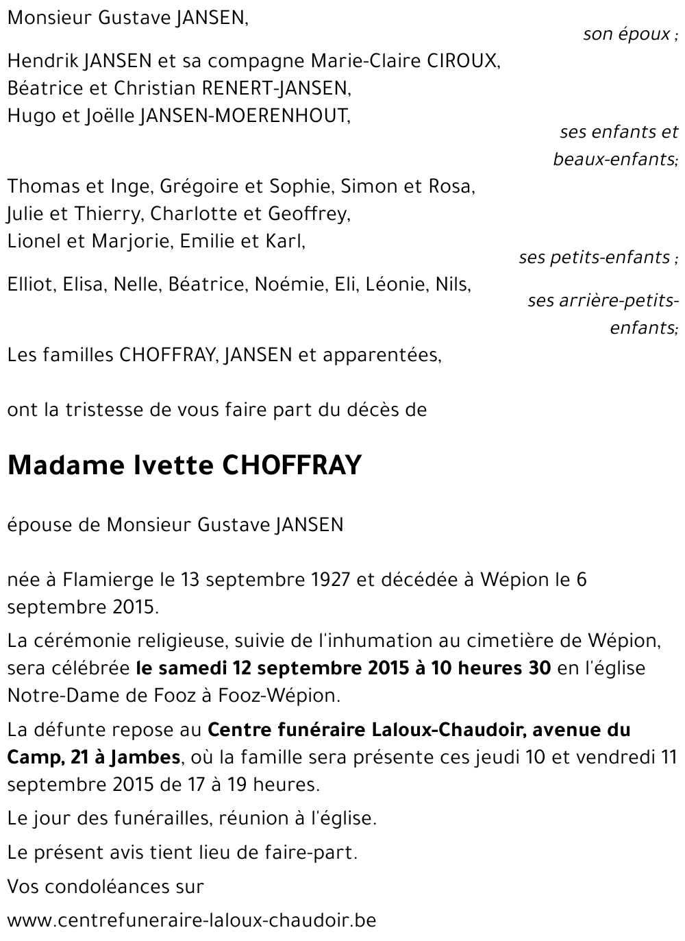Ivette CHOFFRAY