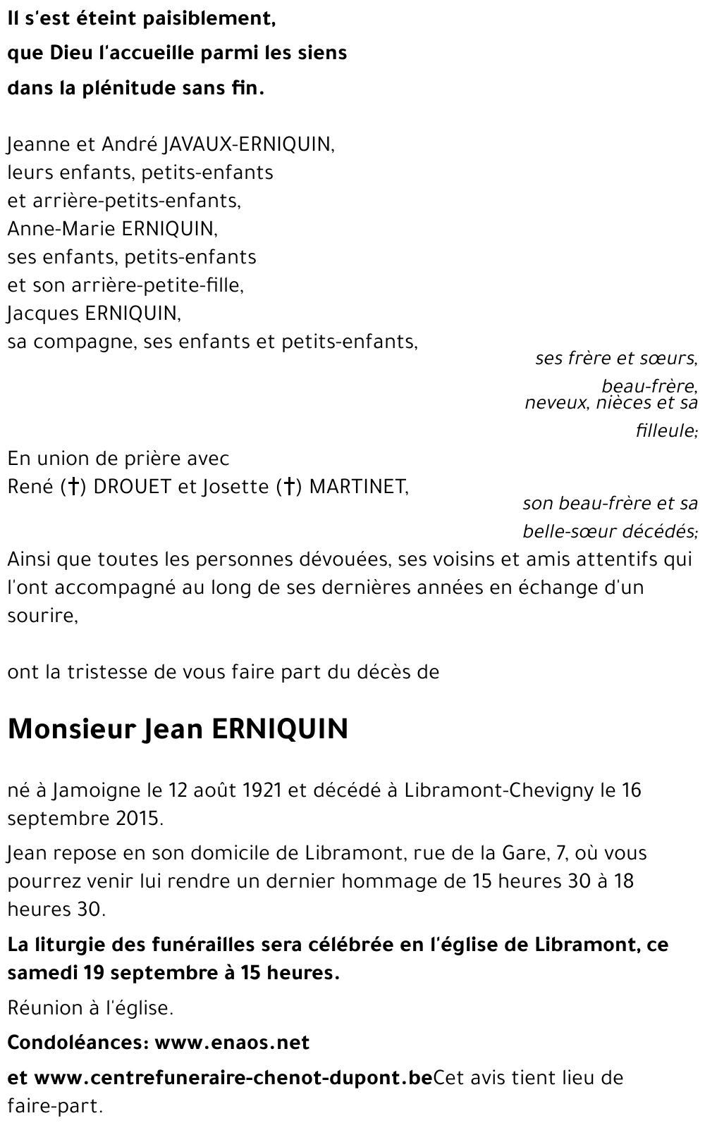 Jean ERNIQUIN