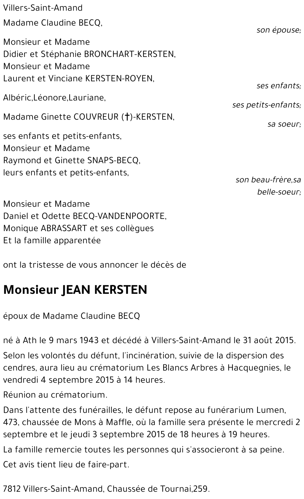 JEAN KERSTEN