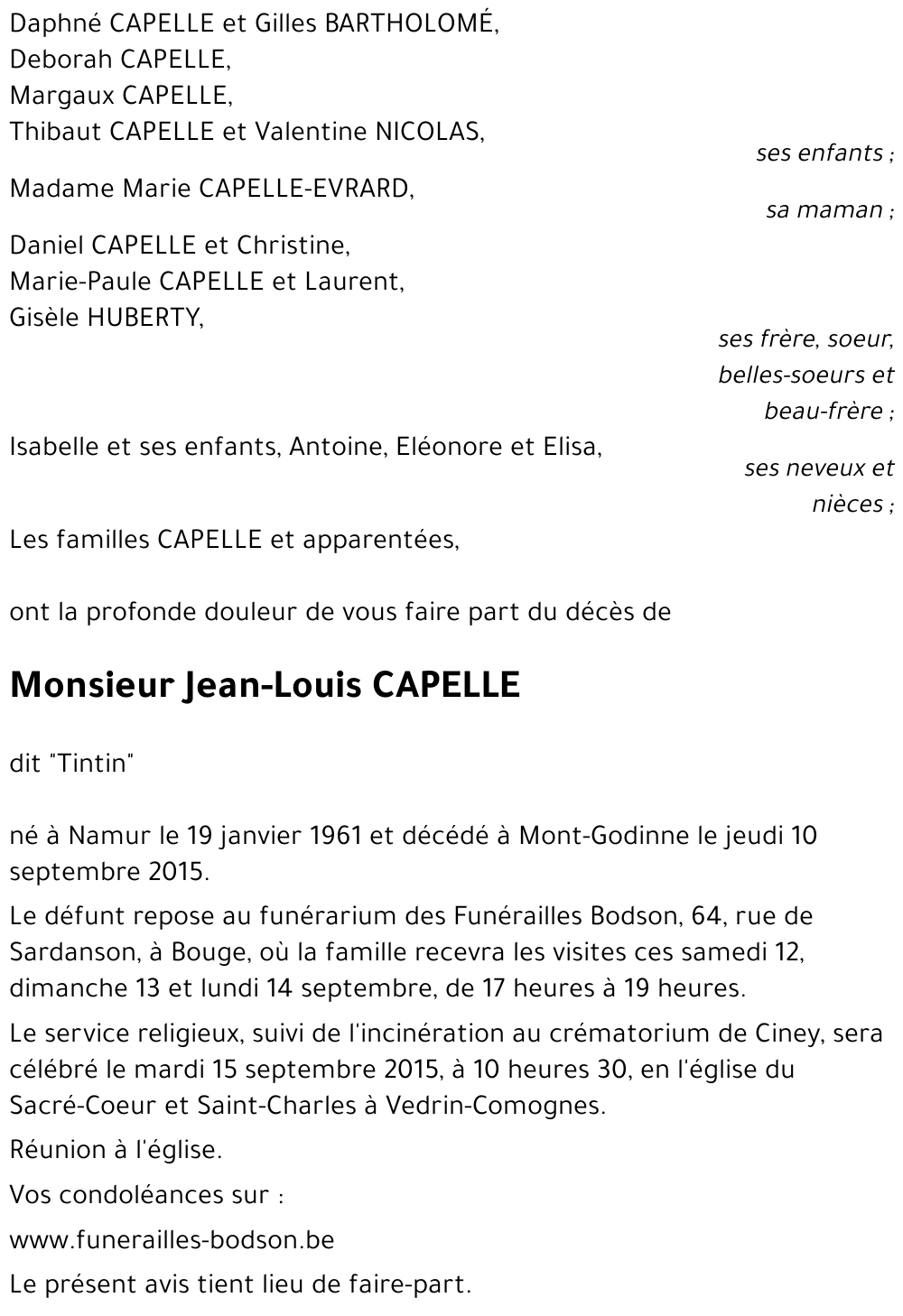 Jean-Louis CAPELLE