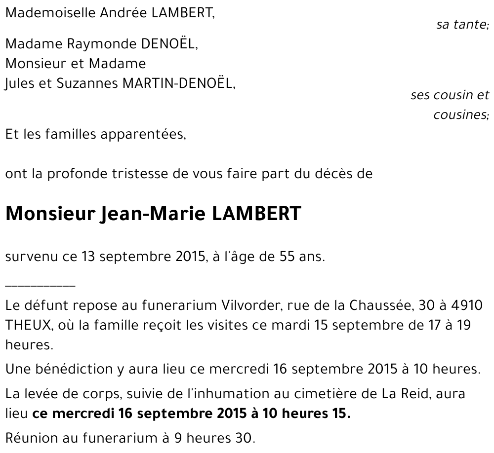 Jean-Marie LAMBERT