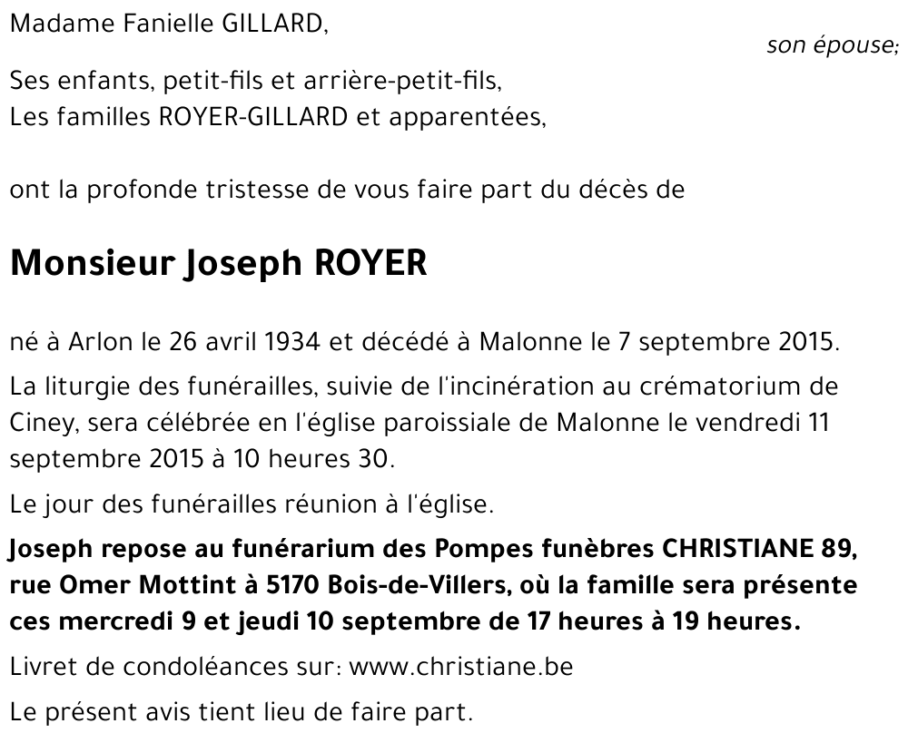 Joseph ROYER