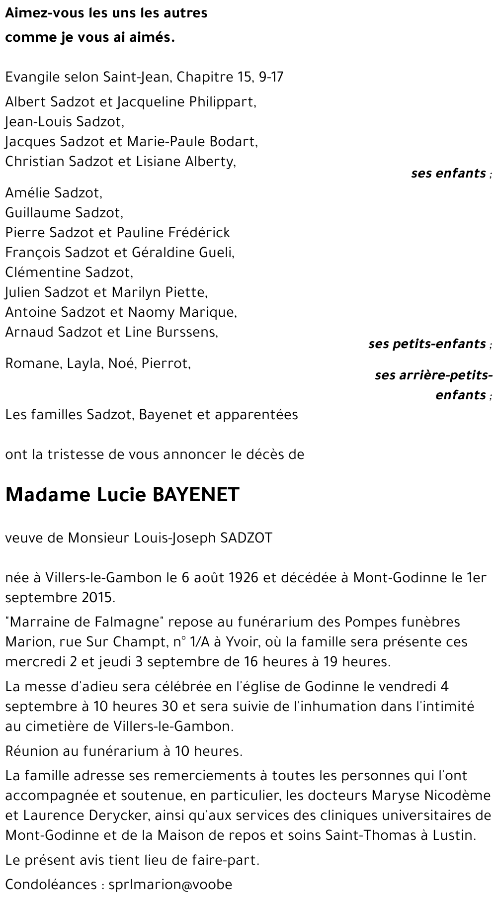 Lucie BAYENET