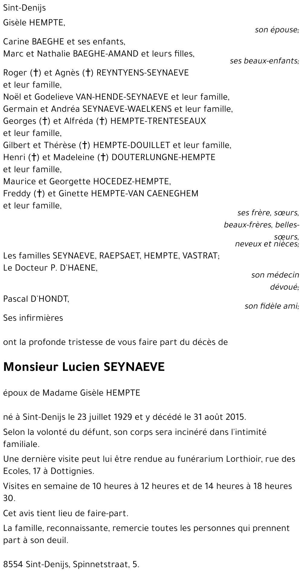 Lucien SEYNAEVE