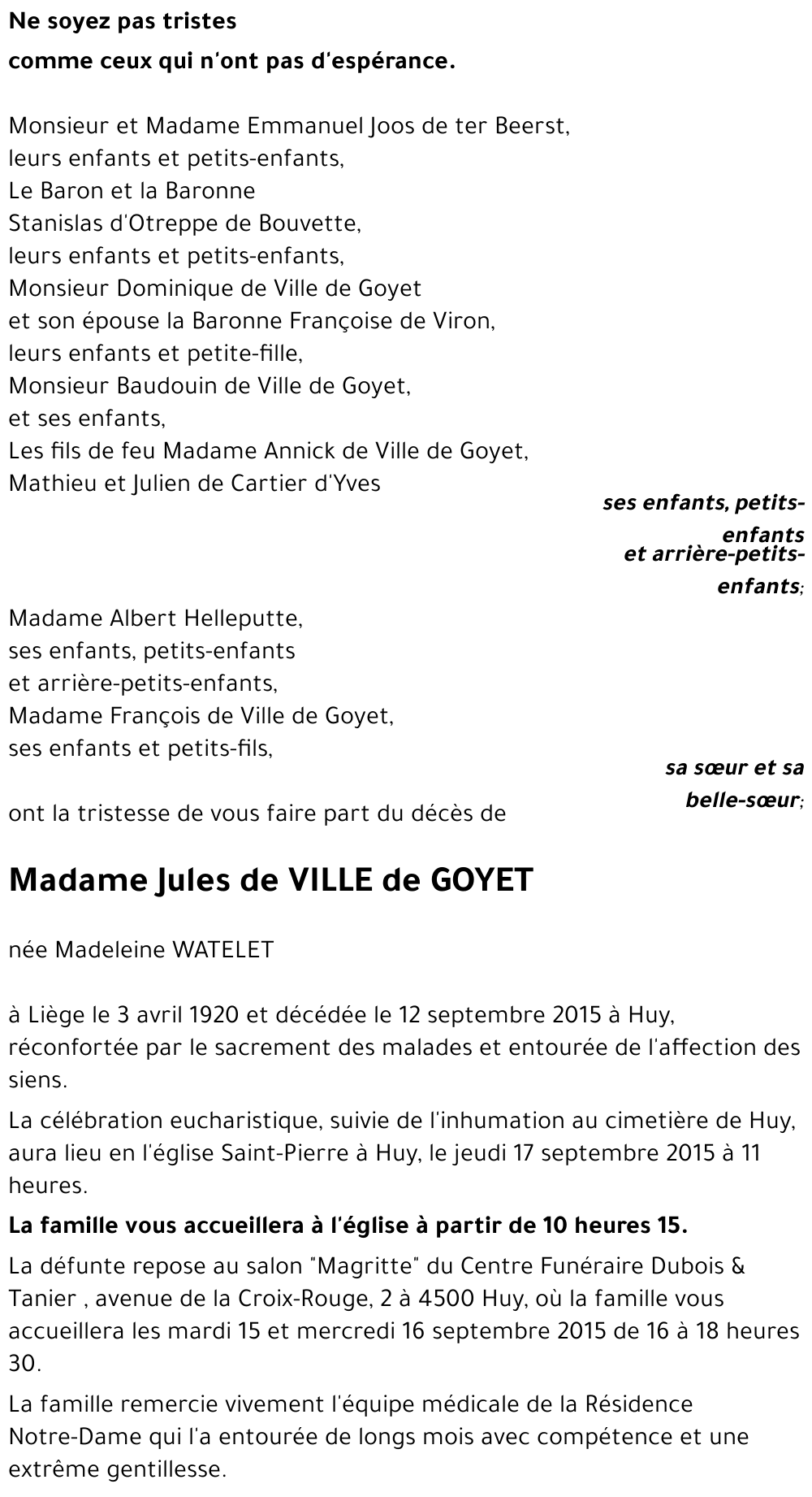Madeleine WATELET