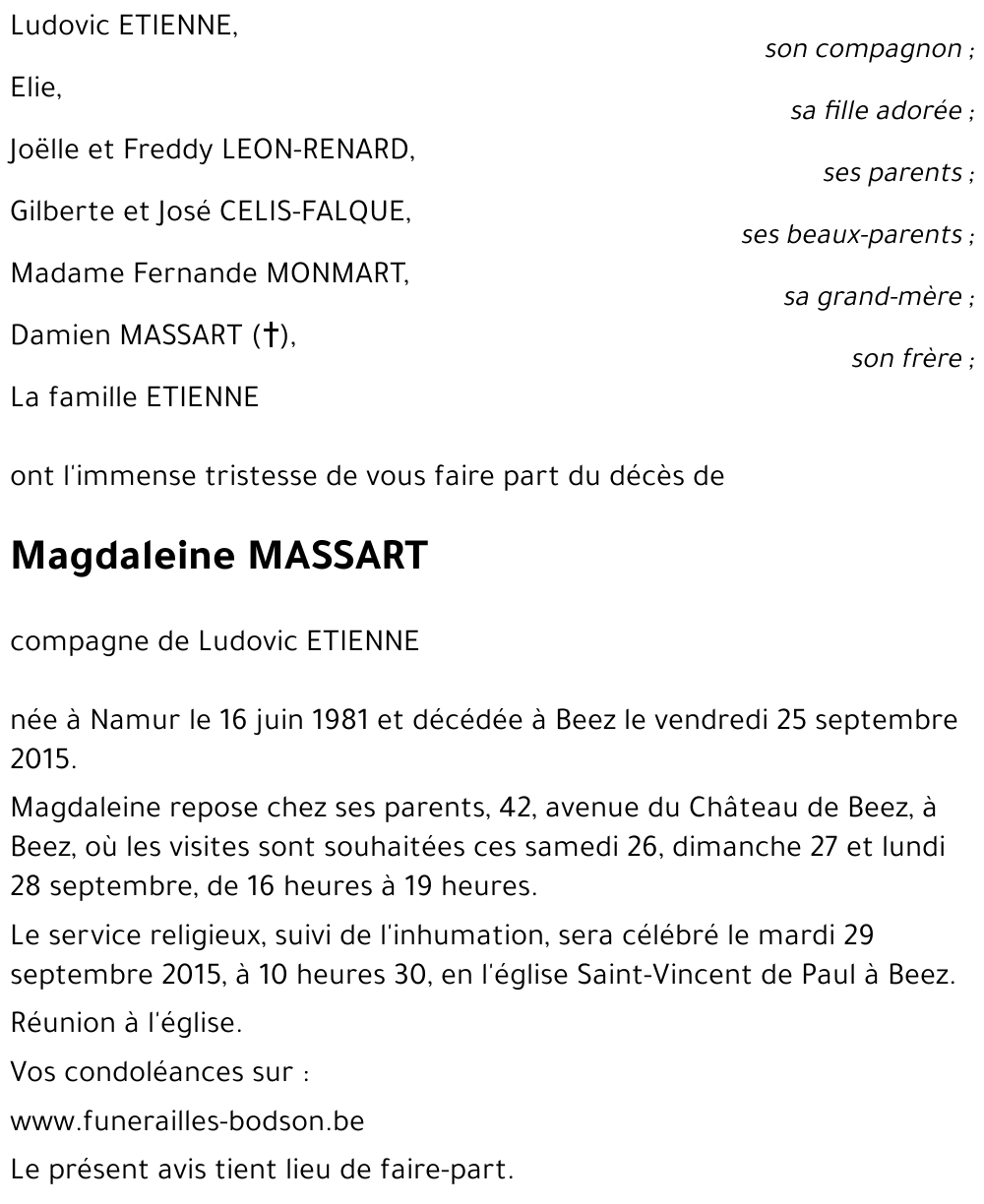 Magdaleine MASSART