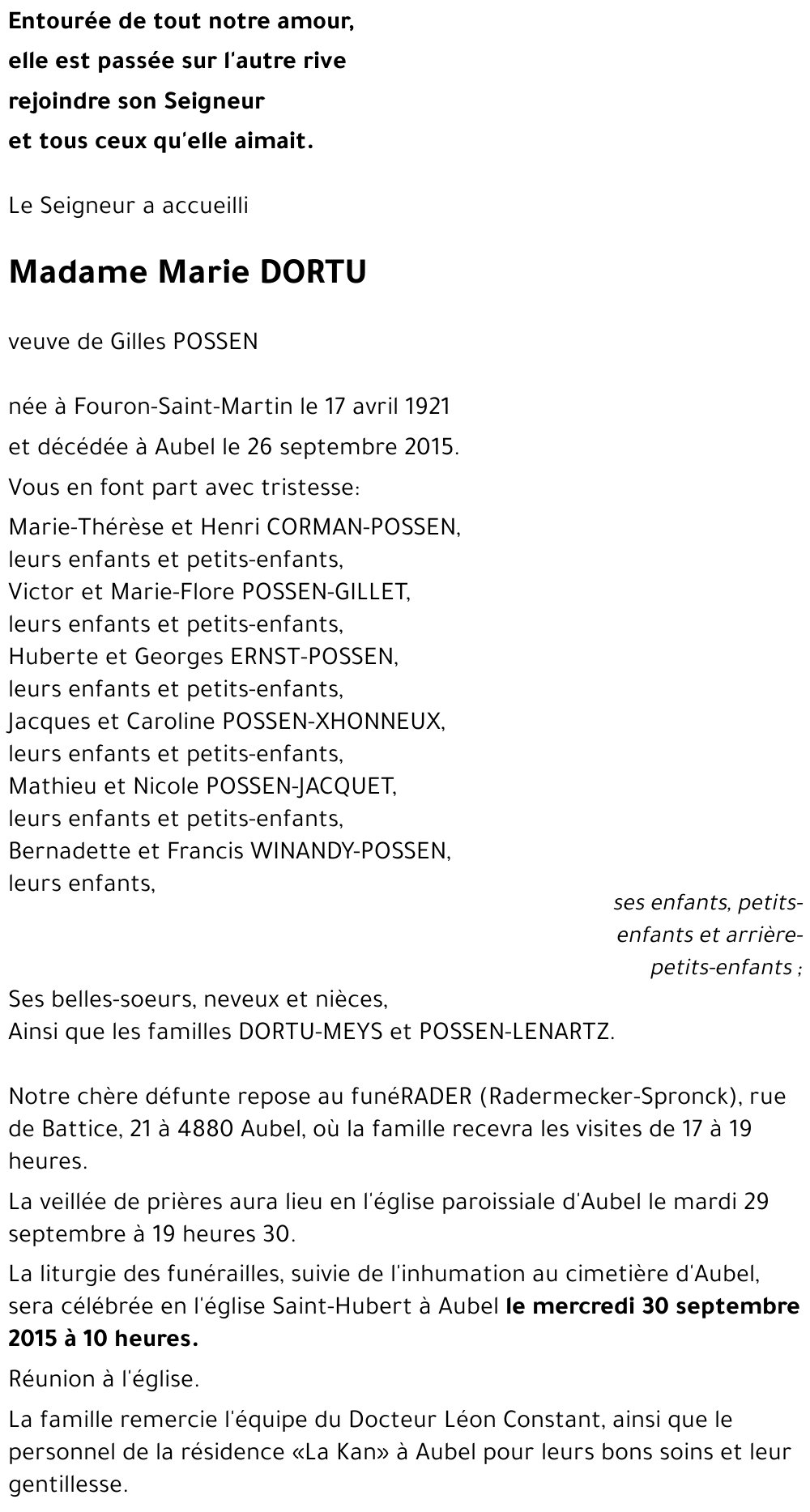 Marie DORTU