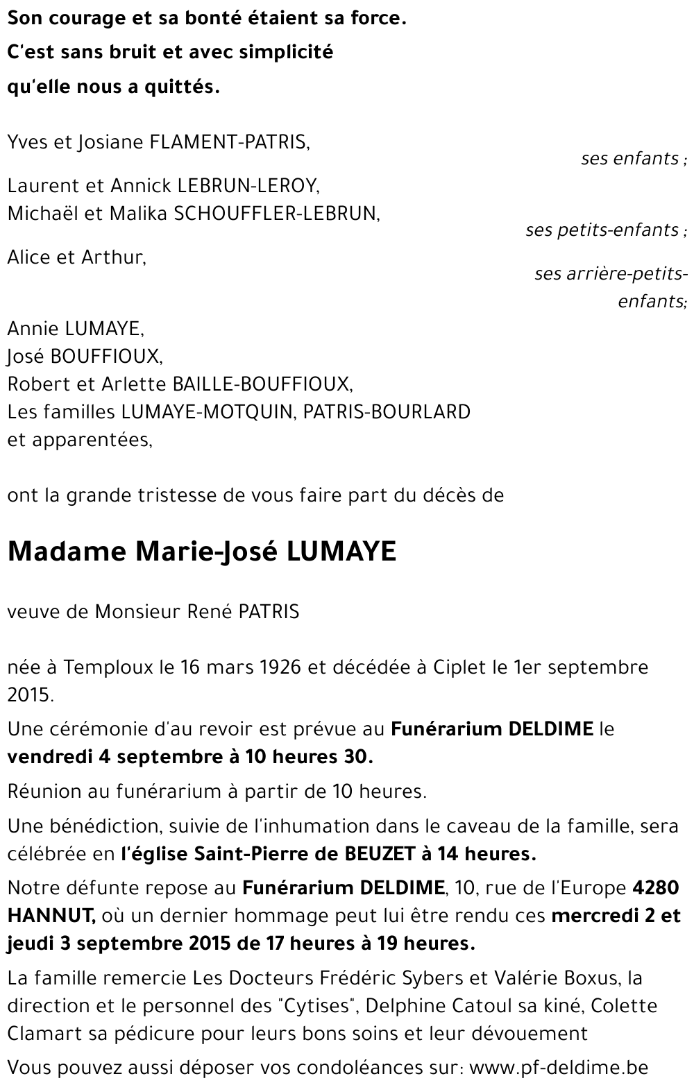 Marie-José LUMAYE