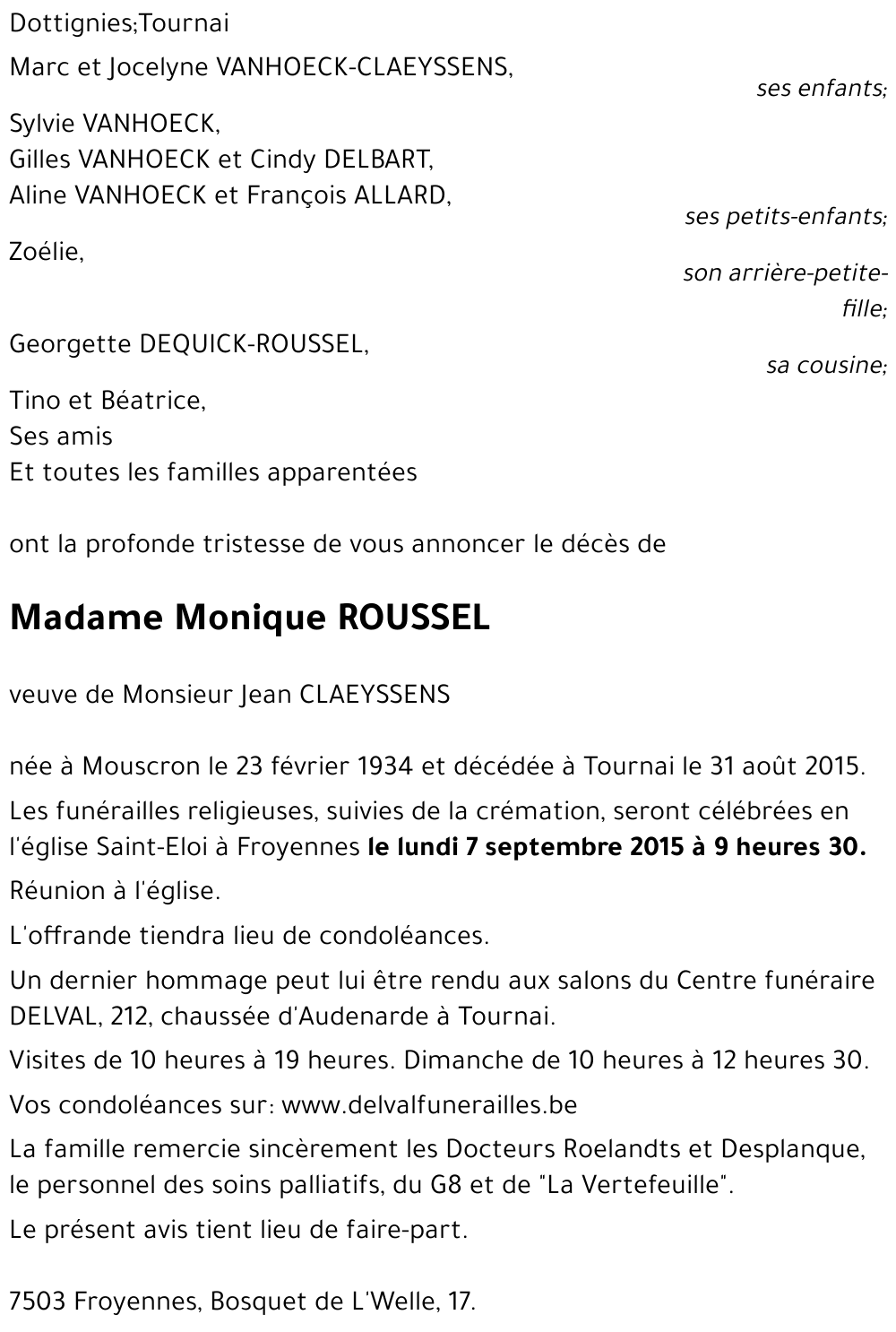 Monique ROUSSEL