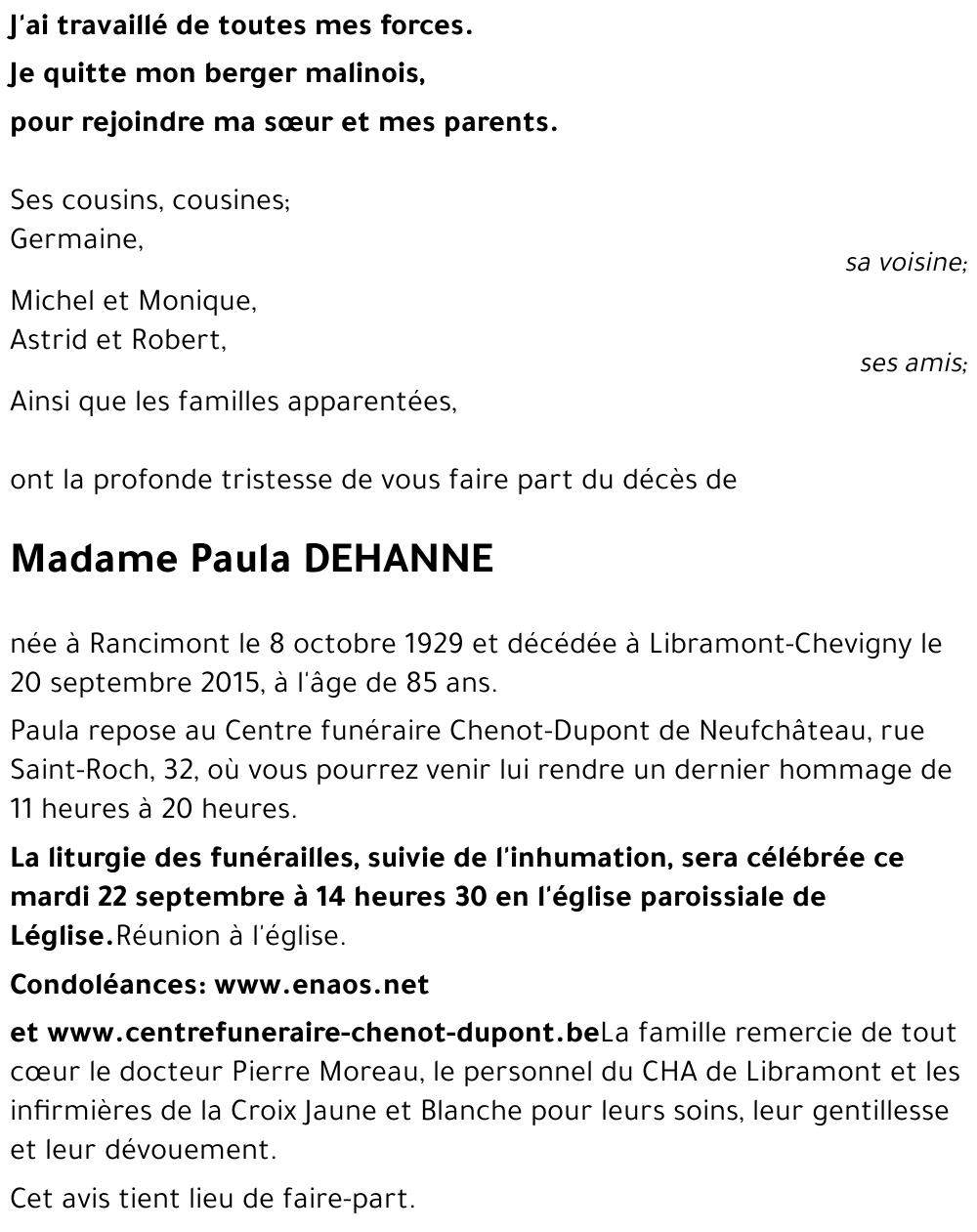 Paula DEHANNE