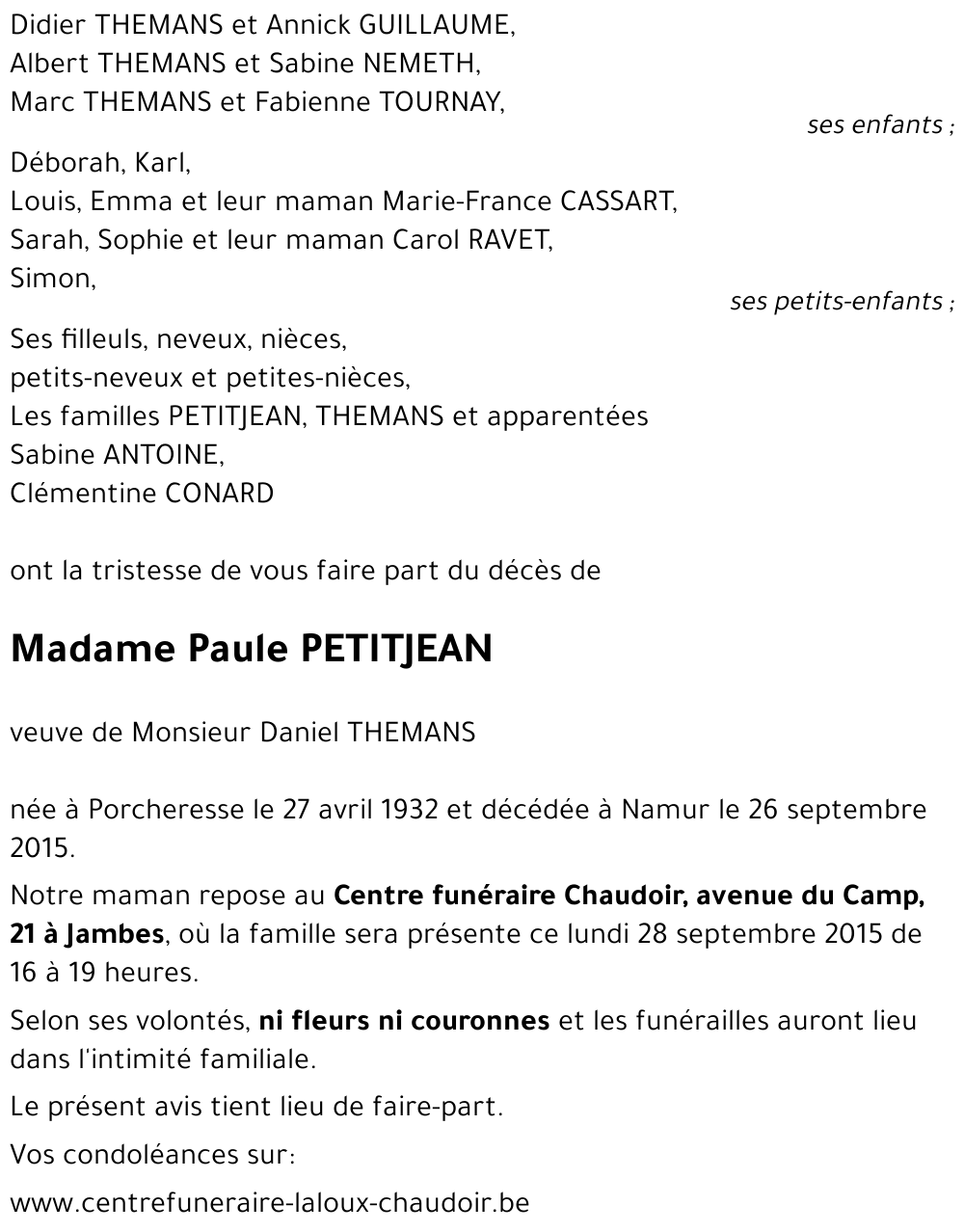 Paule PETITJEAN