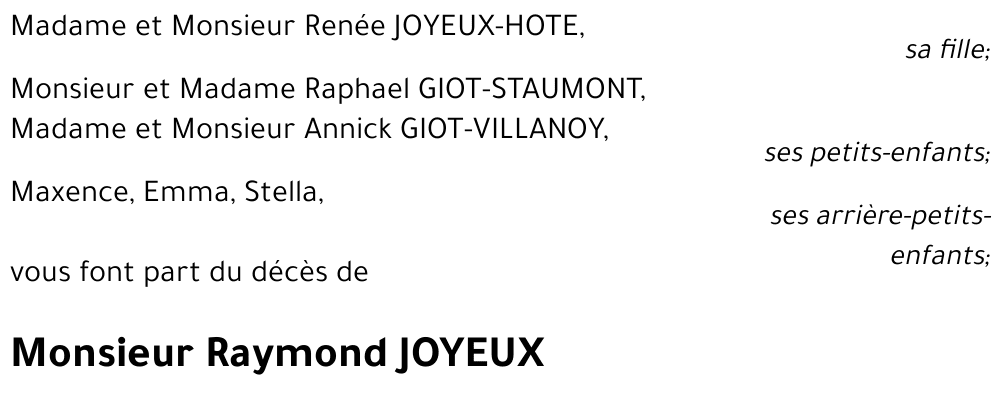 Raymond JOYEUX