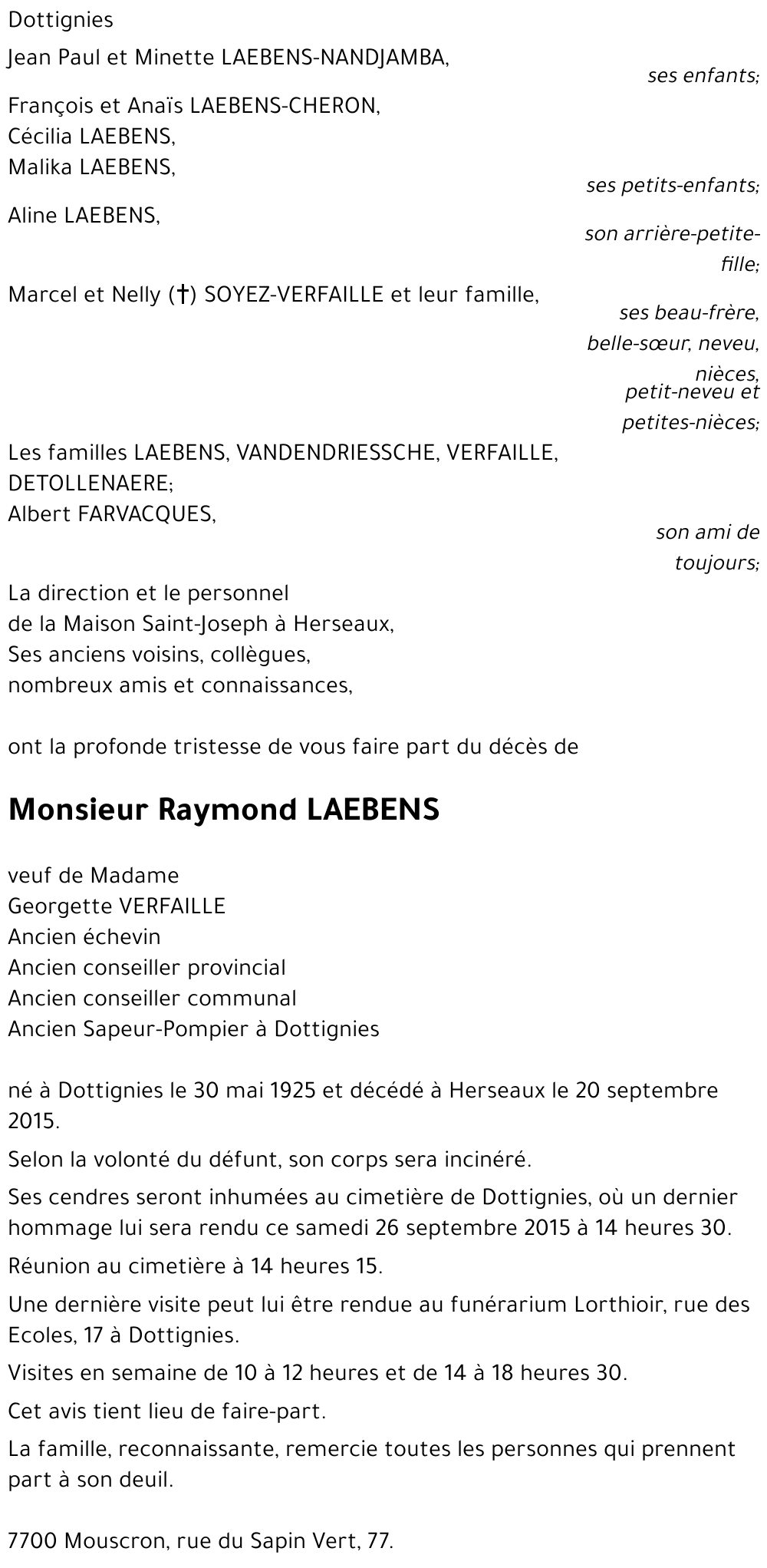 Raymond LAEBENS