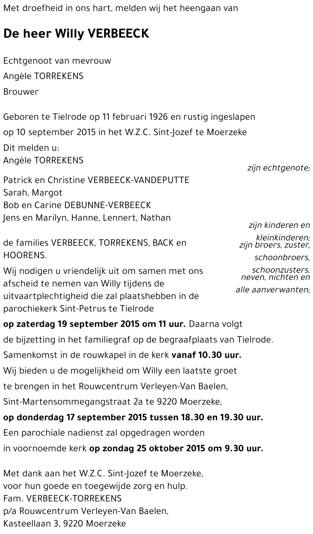 Willy VERBEECK