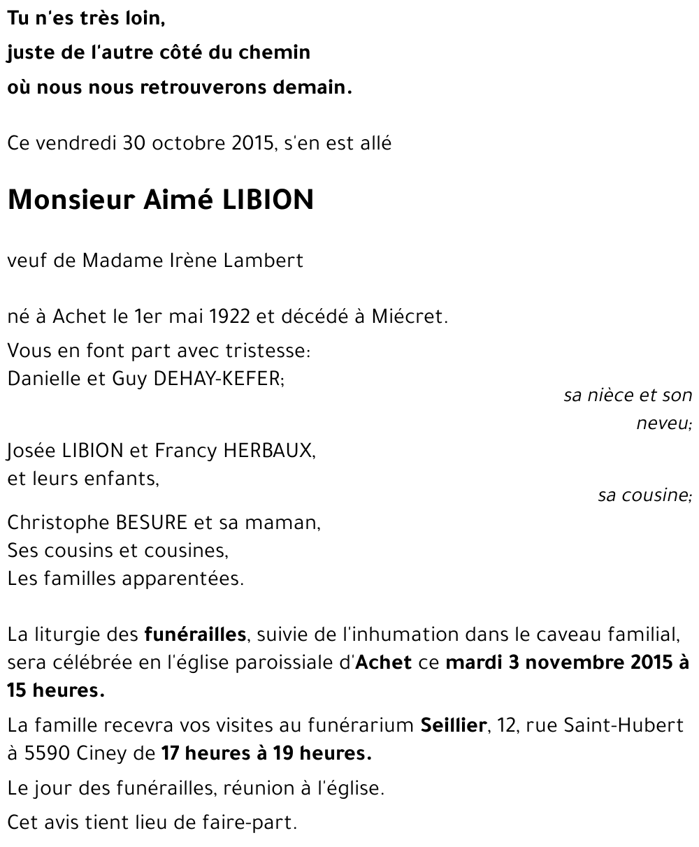Aimé LIBION