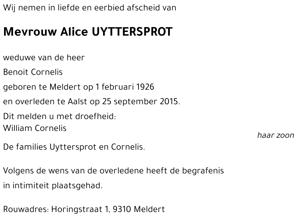 Alice UYTTERSPROT